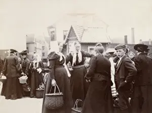 People at a market in Stavanger, Norway