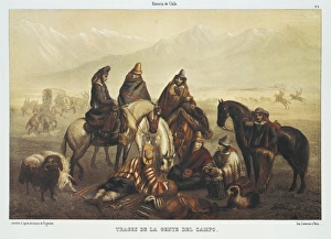 Lithographies Collection: People of the Plains, after sketches by Johann Moritz