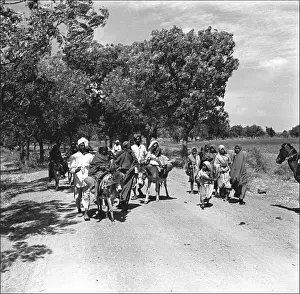 People on a road in Madhya Pradesh, India