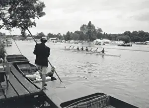 Punts Prints: People rowing at Henley-on-Thames, Oxfordshire