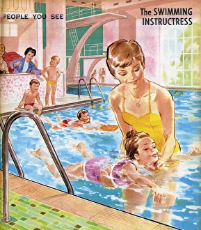 Instructor Prints: People You See: The Swimming Instructress