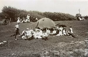 Grassy Collection: People with tent, Durban, Natal Province, South Africa