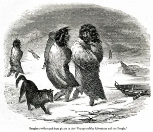 Images Dated 29th April 2019: People of Tierra del Fuego, South America 1842