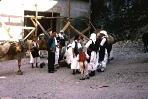 People in traditional costume, Yugoslavia