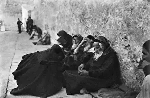 Jews Prints: People at the Wailing Wall, Jerusalem