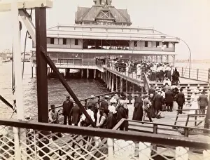 Coney Prints: People walking on the Pier