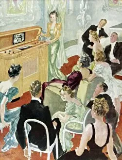 Images Dated 20th November 2004: People watching Television at home, 1946