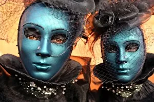 Images Dated 9th February 2013: People wearing Venice Carnival Costumes