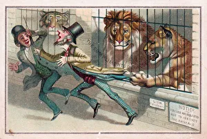 Irritated Prints: People at the zoo on a Christmas card