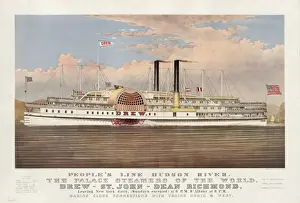 Peoples line Hudson River, the palace steamers of the world