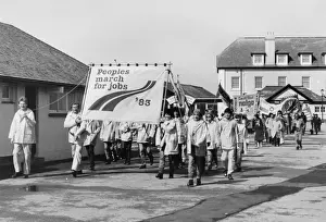 Protesters Prints: Peoples march for jobs, Cornwall