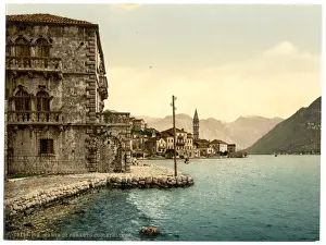 Dalmatia Prints: Perasto, with Stolievo, Dalmatia, Austro-Hungary
