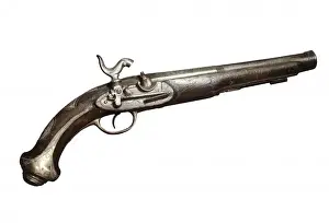 Armament Prints: Percussion cap handgun (beginning 19th c. ). SPAIN