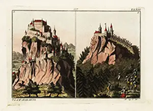 Spalart Prints: Two perfect knights mountaintop fortress castles in Austria