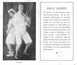 Two performers, including Hans Albers in James Klein