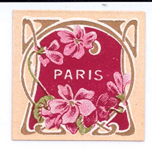 Organic Collection: Perfume label in art nouveau style, Paris