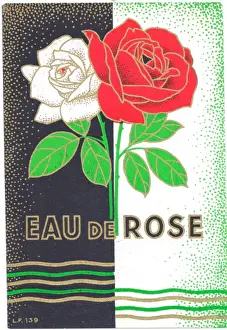Perfume label, Eau de Rose