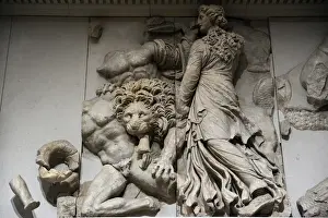 Pergamon Altar. The goddess Ceto aiding her father Pontus