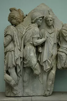Images Dated 10th August 2006: Pergamon Altar. Telephos Frieze. Telephos receiving weapons