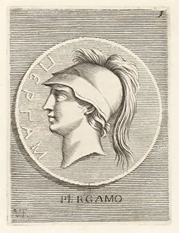 Ignatio De Lazari Prints: Pergamus, mythical founder of the city of Pergamum