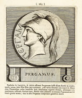 Gods And Heroes Prints: Pergamus, son of the warrior Neoptolemus and Andromache