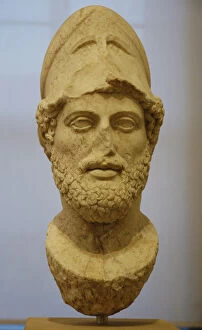 Pericles Gallery: Pericles (h.495-429 BC). Athenian statesman. Marble bust. Co