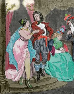 1799 Prints: Period costumes French Directory. 1795-1799. Engraving. 19th