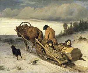 Dead Prints: Perov, Vasily (1833-1882). Seeing-off of