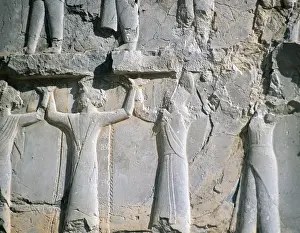 Persepolis (Takht-e-Jamshid). Throne Hall. Relief depicting