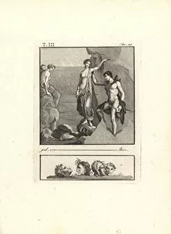 Antichità Gallery: Perseus rescuing Andromeda from the sea monster Cetus