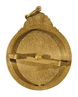 Islam Prints: Persian astrolabe from 17th century. FRANCE. ΌE-DE-FRANCE