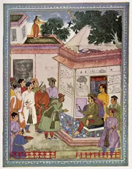 Amidst Prints: Persian Emir and Falcon