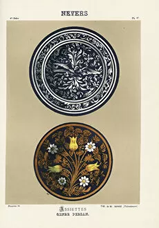 Faience Gallery: Persian-genre plates from Nevers, France