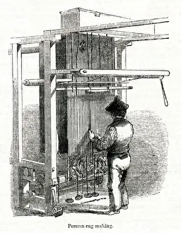 Operator Prints: Persian Rug Making, Glasgow 1843