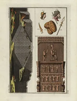 Persian sculpture and staircase