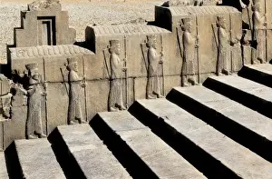 Apadana Prints: Persian soldier carvings, Persepolis