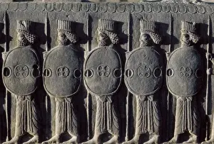 Persepolis Prints: Persian Soldiers with Shields