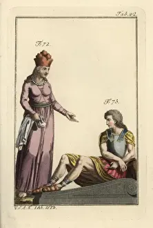 Captive Prints: Persian woman and captive king of the Gauls