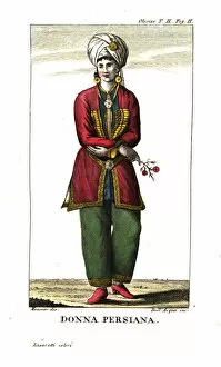 Persian woman in city dress