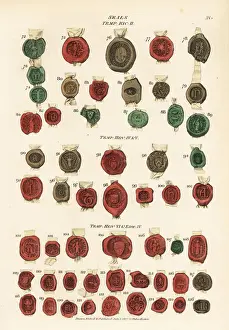 Personal seals in wax from the Middle Ages
