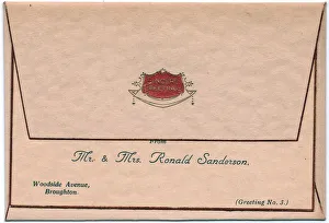 Images Dated 6th July 2018: Personalised envelope for a greetings card