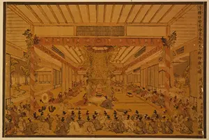 Perspective picture of Daidai Kagura performance at the two