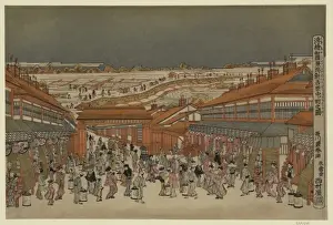 Perspective picture of famous places of Japan: Nakanocho in