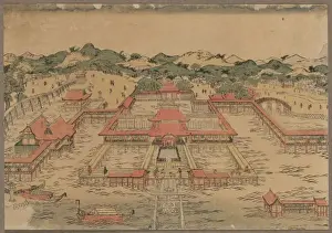 A perspective picture of Itsukushima Shrine