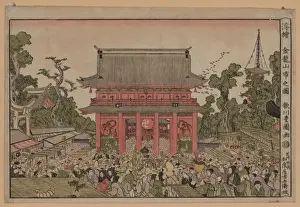 Perspective picture of the market at Kinryuzan Temple
