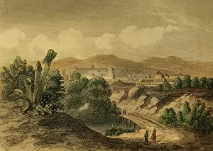 Urbanism Collection: Peru. Cusco. Founded by Francisco PIzarro. Engraving, 1850