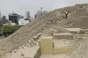 PERU. Lima. Huaca Pucllana. Huaca Pucllana Archaeological