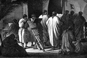 Peruvian music: mass accompanied by native instruments