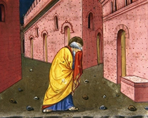 Peter denies knowing Jesus for the third time. Then, he reme