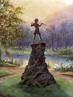 Fiction Collection: Peter Pan statue in Kensington Gardens
